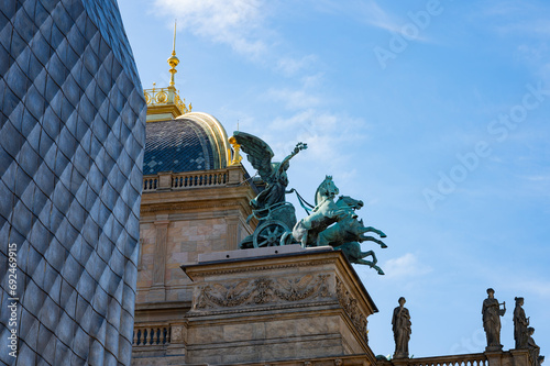 Prague, Czech Republic - September 28, 2023 - A walk through the city of Prague old town and surrounding streets. photo