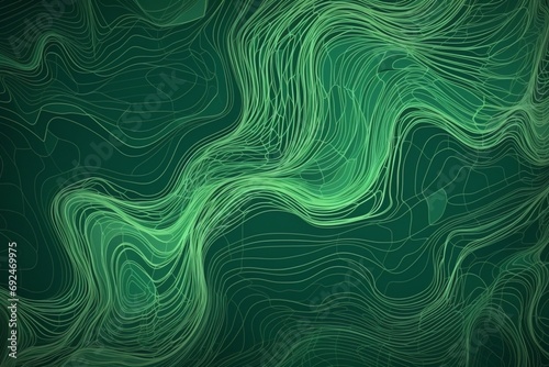 Close-up of Green Nature Pattern on Empty Background