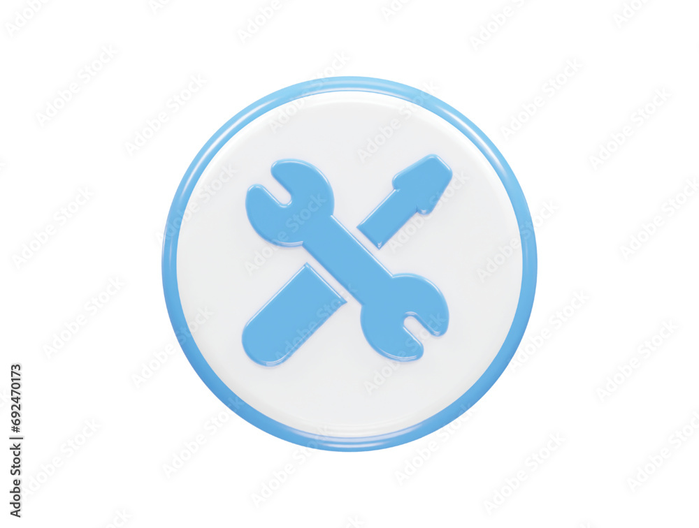 Tools icon 3d rendering element illustration Tools icon 3d rendering element illustration