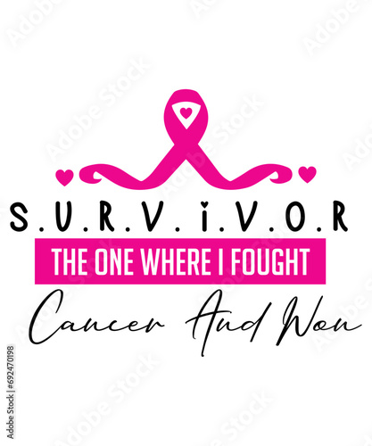 survivor the one where i fought cancer and won svg