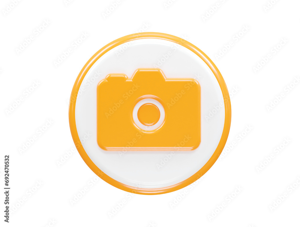Camera icon illustration 3d render element Camera icon illustration 3d render element
