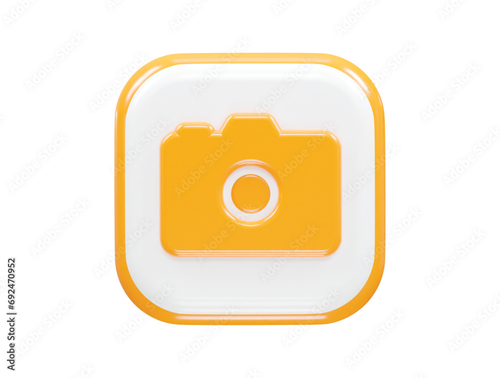 Camera icon illustration 3d render element Camera icon illustration 3d render element
