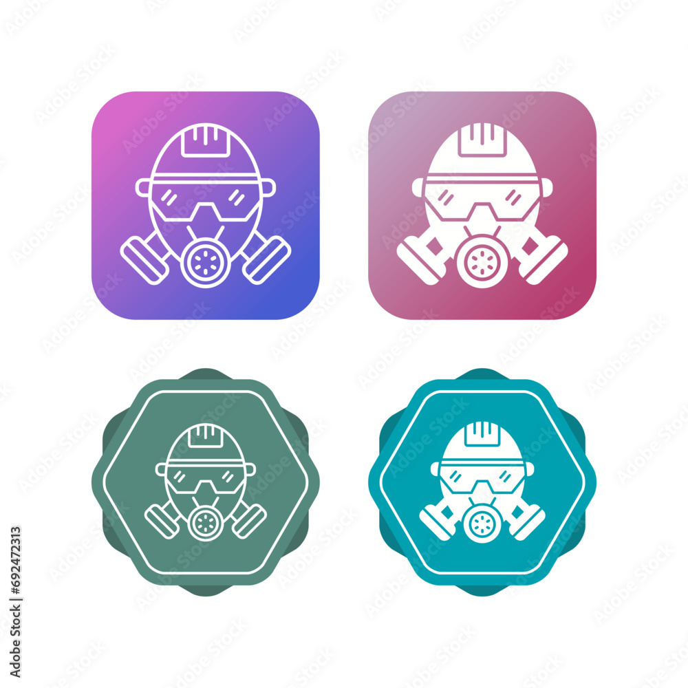 Obraz premium Gas Mask Vector Icon