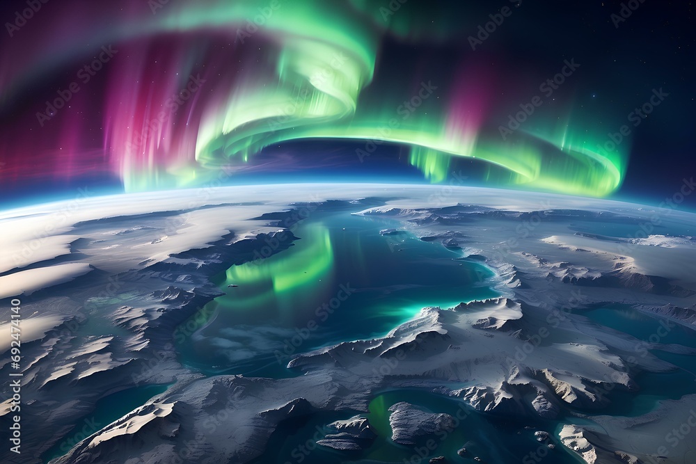 Aurora borealis, northern lights 