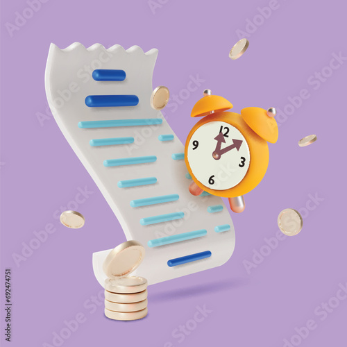 3d Do List Planning Business Concept Cartoon Style Symbol of Schedule Reminder . Vector illustration of Task Management