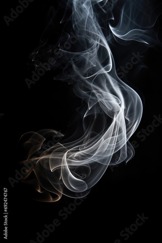 Detail smoke on a black background