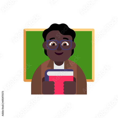  Teacher: Dark Skin Tone