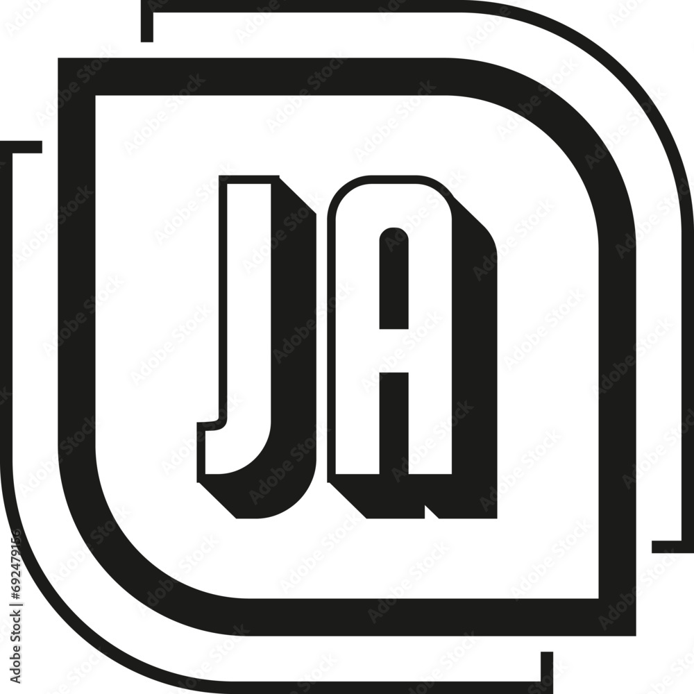 JA letter logo design on white background. JA logo. JA creative initials letter Monogram logo icon concept. JA letter design JA letter logo design on white background. JA logo. JA creative initials letter Monogram logo icon concept. JA letter design