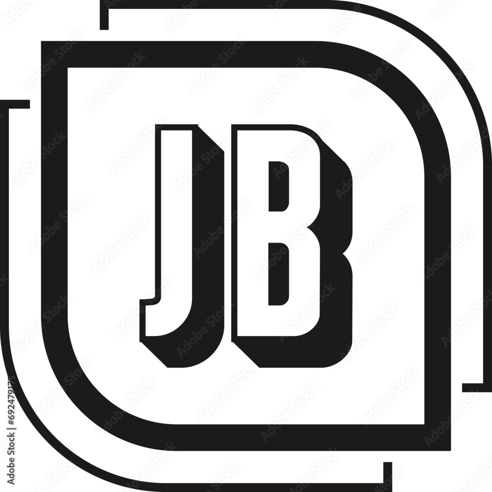 JB letter logo design on white background. JB logo. JB creative initials letter Monogram logo icon concept. JB letter design JB letter logo design on white background. JB logo. JB creative initials letter Monogram logo icon concept. JB letter design