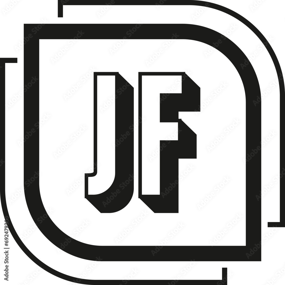 JF letter logo design on white background. JF logo. JF creative initials letter Monogram logo icon concept. JF letter design JF letter logo design on white background. JF logo. JF creative initials letter Monogram logo icon concept. JF letter design