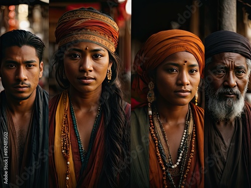 Images depicting people from different ethnic groups.