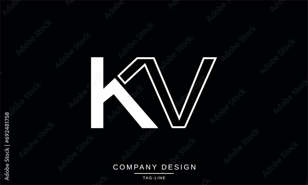 KV, VK, Abstract Letters Logo Monogram KV, VK, Abstract Letters Logo Monogram