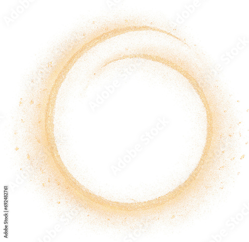 Gold glitter round