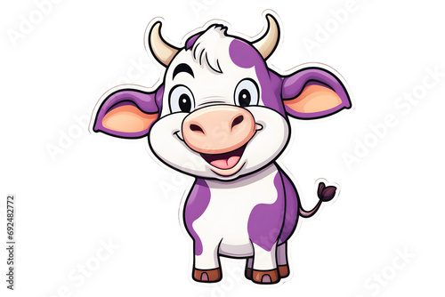 Happy Purple Cow  PNG 10800x7200 