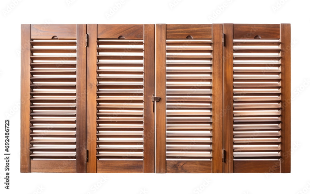 Wooden Shutters On Isolated Background