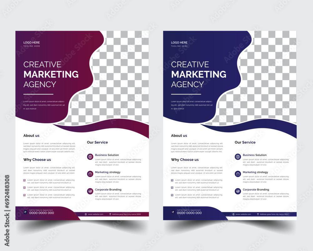 Corporate business flyer template design ,flyer in A4 with colorful business proposal, promotion, advertise, publication, cover page,