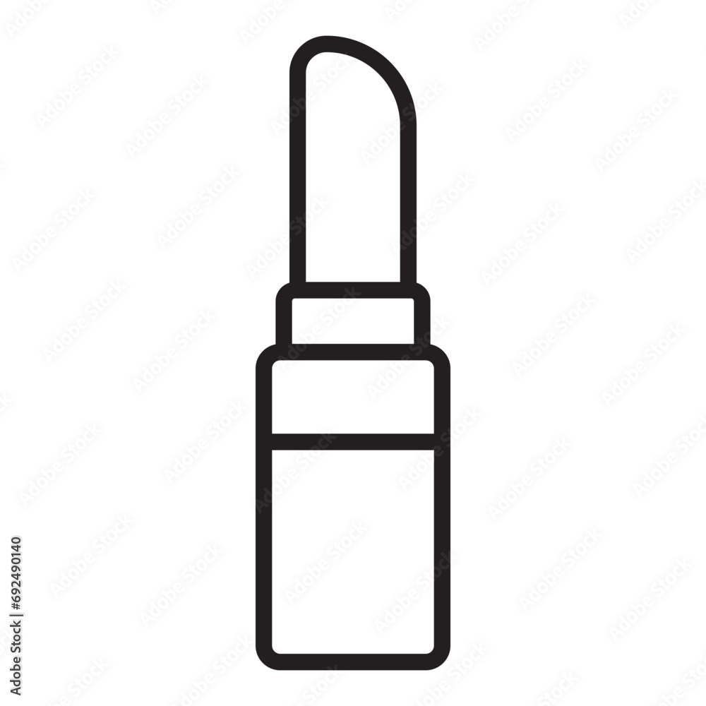 Cosmetic lipstick line outline icon