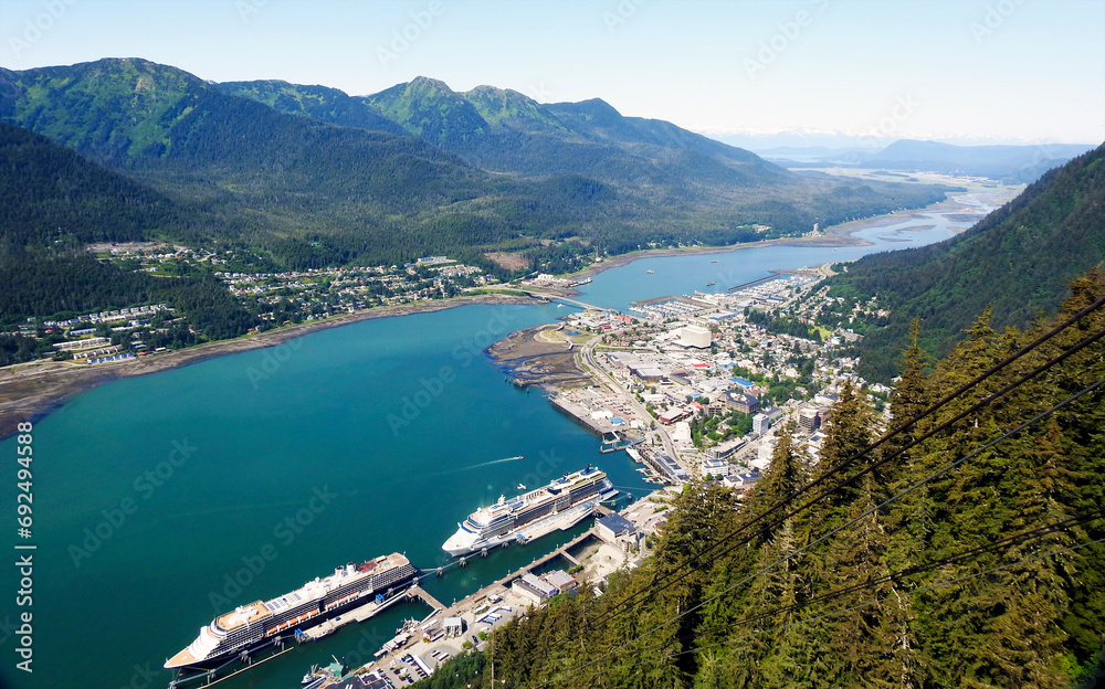 View of Juneau from Mount Roberts, Alaska, United States