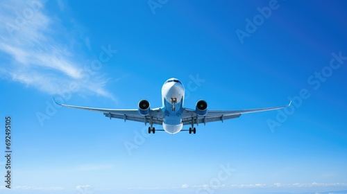 blue sky airplane backgtound illustration travel aviation  flying altitude  pilot wings blue sky airplane backgtound