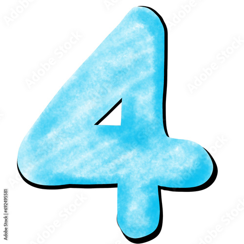 blue letter a