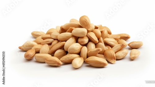 nuts isolated on white background. generative ai