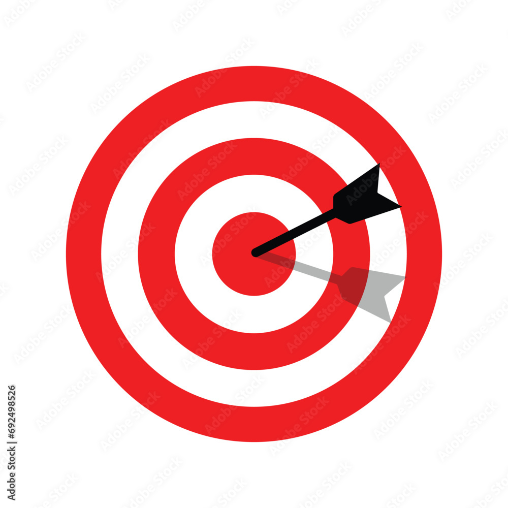 Target for archery sports. Target flat icon. Vector illustration Target for archery sports. Target flat icon. Vector illustration