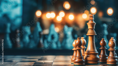 Chess board game concept of business ideas and competition and strategy ideas concept