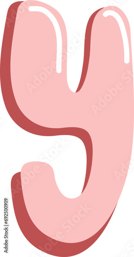 cute valentine alphabet lowercase y