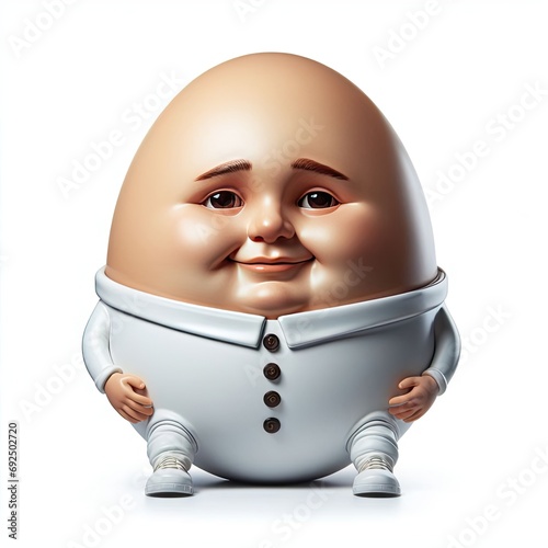 eggs Humpty Dumpty	 on white photo