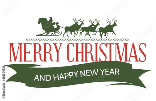 Merry Christmas - Badge - Vector
