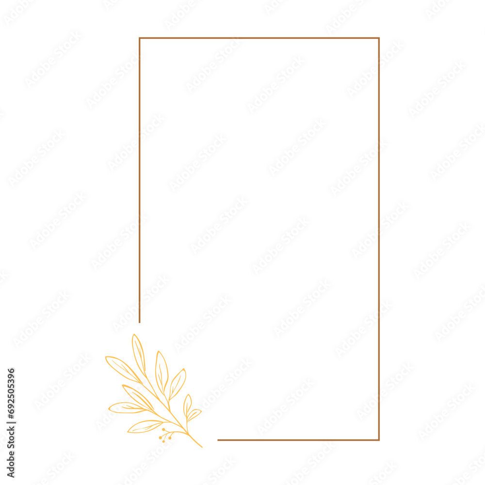Obraz premium Floral Line Frame