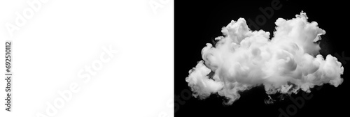 White fluffy cloud isolated on the transparent background, graphic resource, png