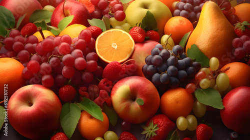 Closeup shot of Fruits 