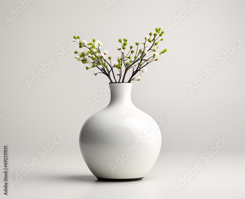 Generative AI. Vase with Flowers
