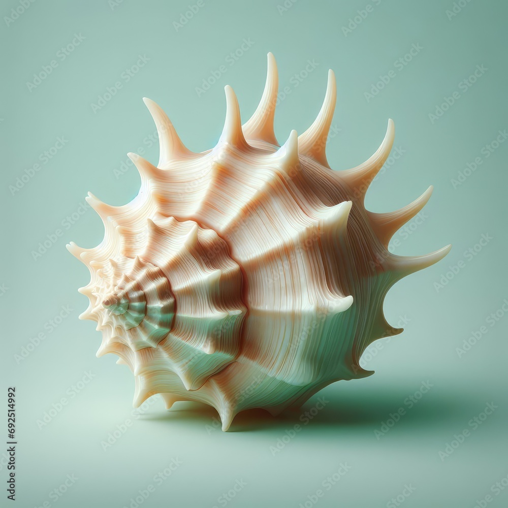 Fototapeta premium shells on white background