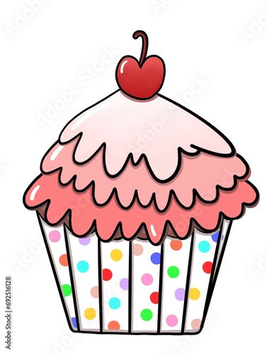 cupcake with cherry