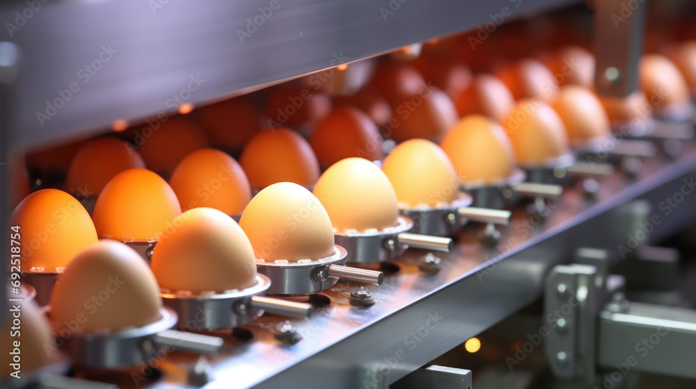 Automated Egg Packaging Process in Factory