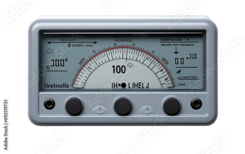 Digital Inclinometer On Isolated Background