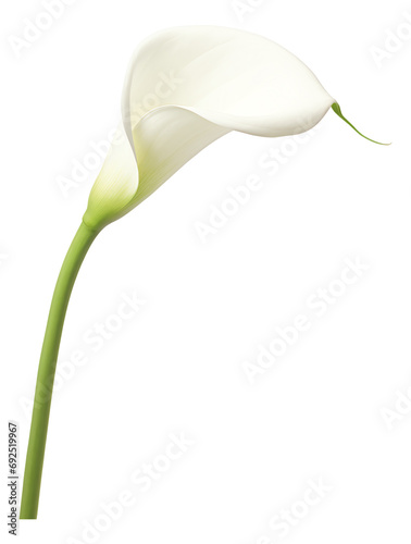 white calla lily isolated on white photo