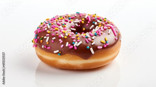treat isolated donut food illustration sugar sprinkles, fried indulgence, snack breakfast treat isolated donut food