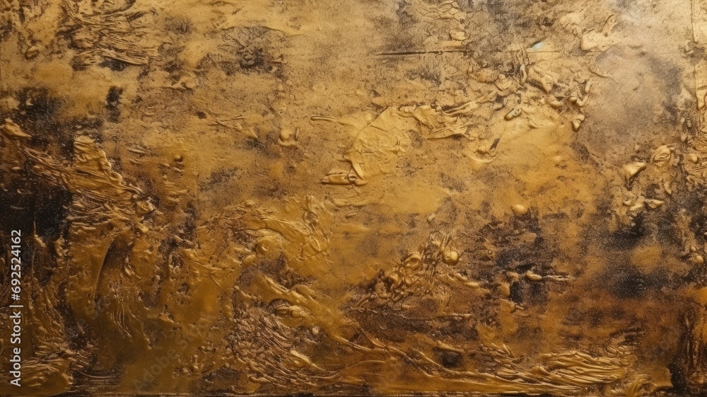 Naklejka premium hand painted rough golden color texture wallpaper design