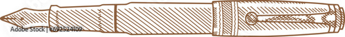Hand Drawn Illustration Of Fountain Pen