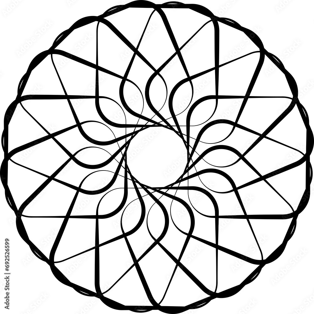 Obraz premium Geometric circle line element