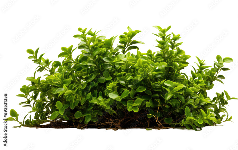 Green Haven Featuring Verdant Shrubs Elegance on a White or Clear Surface PNG Transparent Background