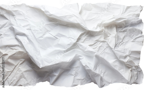 Flattened Scribble Wadded Paper Saga on a White or Clear Surface PNG Transparent Background
