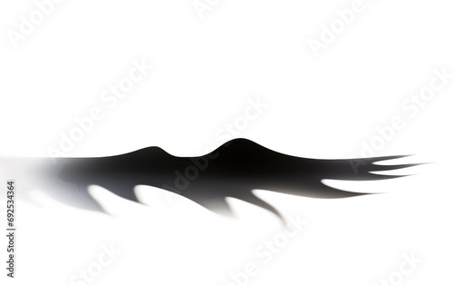 Veil of Dusk Elongated Evening Shadow on a White or Clear Surface PNG Transparent Background