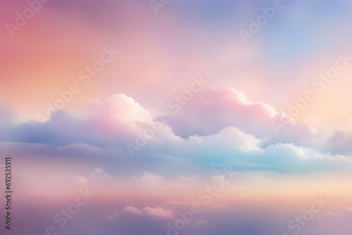 soft cloud background with a pastel multicolored gradient with bokeh © EnjoyWithWorNa