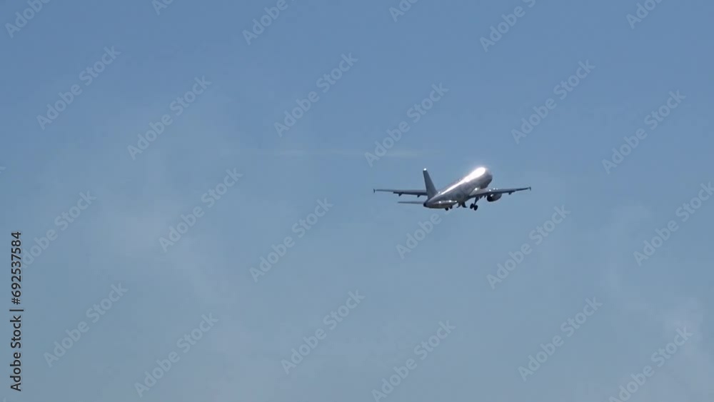 Silhouette of Airplane Departing at Airport (generic unmarked white) Silhouette of Airplane Departing at Airport (generic unmarked white)
