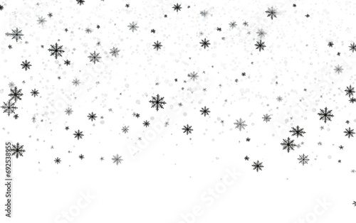 Natures Ballet Falling Snowflakes Grace on a White or Clear Surface PNG Transparent Background