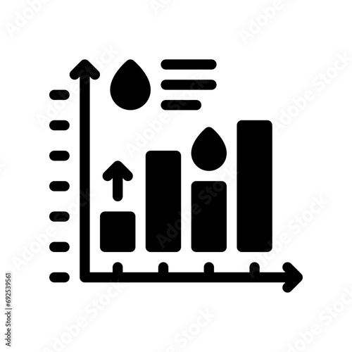 analytics glyph icon